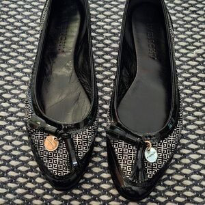 Givenchy Black and White Flats with Tassel Detail